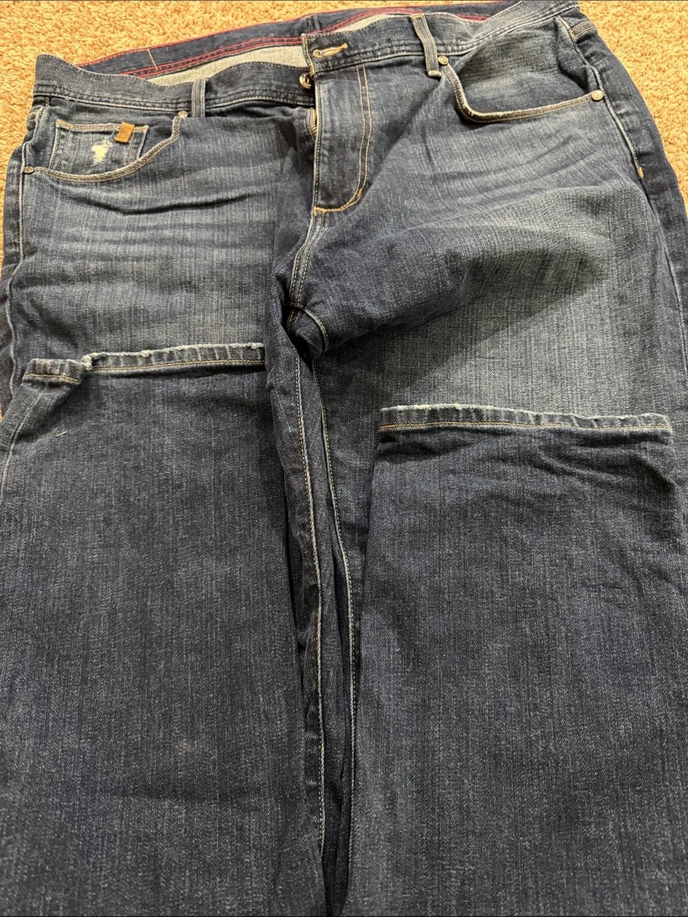 johnnie-O Men's Straight Jeans in Dark Blue Wash